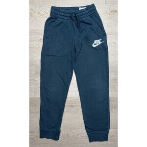 Dark Green Nike Sweatpants Joggers Youth Small Swoosh Logo Athletic Casual Pants